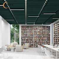 Dalles en feutre PET avec système de suspension, suspension par câble, taille personnalisable, déflecteurs acoustiques de plafond, ignifuges, pour extérieur, chambre et salon