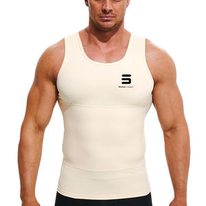 Nuevo estilo de alto fabricante Mejor material Logotipo profesional impreso Calidad fina para hombres camiseta sin mangas - Product Image 2