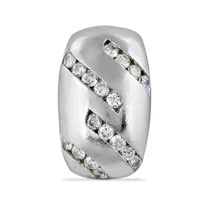 Perles rondes en zircone cubique argentée 3 mm et 6 mm, perles d'espacement et capuchons pour la fabrication de bijoux DIY, accessoires de bijouterie - Product Image 1