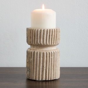 Stylish <b>Candle</b> Lamp Holder Artistic Wooden and Metal Pillar Tealight Stand for Living Room Bedroom Decoration - Product Image 3