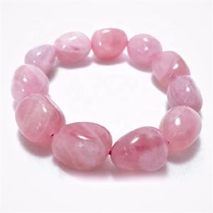High quality <b>bracelet</b> Indian Rose quartz tumbled crystal <b>bracelet</b> natural Gemstone Jewelry <b>Men</b> and Women Gift Energy Meditation - Product Image 4