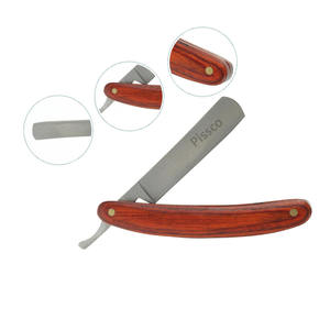Woden Handle Men's <b>Straight</b> <b>Razor</b> Custom Logo Stainless Steel Barber Men Shaving <b>Razors</b> Custom <b>Straight</b> <b>Razor</b> Made By Pissco - Product Image 5