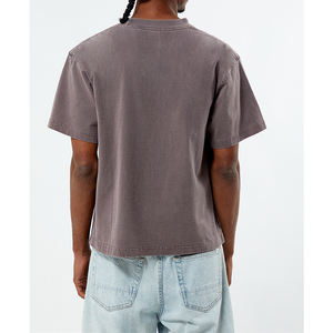 Moda Hombre Unisex High Street Style 100% Algodón Transpirable Ecológico Loose Fit Camisetas de cuello redondo - Product Image 4