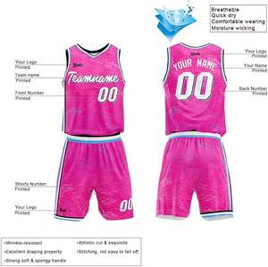 Ensemble de maillot et short respirant imprimé 2025, sublimation complète, uniformes de basket-ball personnalisés à séchage rapide - Product Image 2