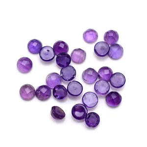25 pcs天然非洲紫水晶3毫米圆形Rosecut 1.7毫米厚宝石2.85 Cts批量Iroc销售高品质宝石散石