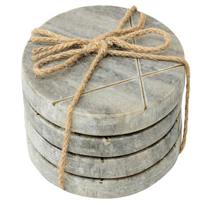 Napperon de table isolé antidérapant en marbre gris sous-verre barre ronde maison caboteur en marbre créatif vente chaude - Product Image 1