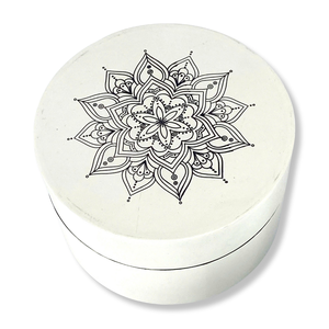 Handmade Black Mandala Print Elegant <b>Lacquerware</b> Glossy MDF Decorative Storage Box for Jewelry Gifts Unique Home Decor - Product Image 2