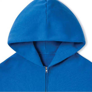 เสื้อฮู้ดมีซิปสำหรับผู้ชายสีพื้นเสื้อมีฮู้ดเสื้อสเวตเชิ้ตมีกระเป๋าผ้าคอตตอนระบายอากาศมีฮู้ดสำหรับผู้ชาย - Product Image 3