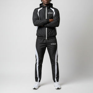 Survêtement réversible en coton 100% imprimé, écologique, coupe confortable, respirant, style streetwear pour homme - Product Image 2