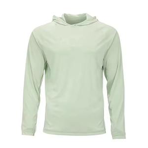 Wholesale <b>Mens</b> Performance Fishing Camo Hoodie Quick Dry Sun protection Hoodie Polyester UPF50 Hooded Solid Color Fishing <b>Shirt</b> - Product Image 5