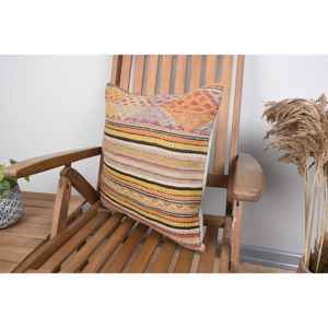 Beige Kilim Wool <b>Pillow</b> 18x18 Inch Luxury Accent <b>Pillow</b> Vintage Fluffy Print Pattern Woven <b>Feather</b> for Bedding for Christmas - Product Image 3