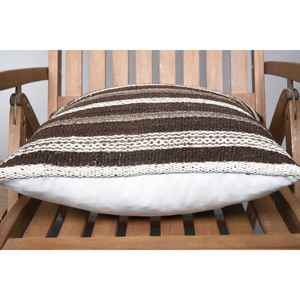 พรมขนแกะ kilim สีเบจลายละเอียดขนาด18X18นิ้วหมอนแบบวินเทจเทคนิคทอ - Product Image 5