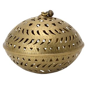 Thick Brass Purifying Brass Dhuna Loban Burner Dhoop Dhuni Burner <b>Sambrani</b> Dhoop Incense Burner for Loban - Product Image 2