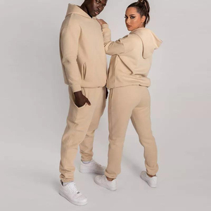 Nouvel arrivage Ensemble survêtement unisexe surdimensionné Pull à capuche uni personnalisé avec pantalon de survêtement respirant - Product Image 5