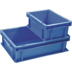 <b>Crate</b> L600xW400xH120mm Blue PP End Transport Container - Product Image 1
