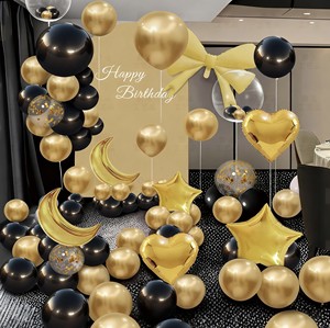 Birthday Party <b>Balloon</b> Set Foil Star <b>Heart</b> Moon Confetti Garland Decoration - Product Image 2