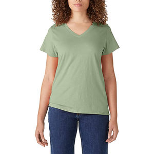 Wholesale High Quality Women 100% Cotton Women <b>T</b>-<b>shirt</b> Blank Plain O-neck Women Oversized <b>t</b> <b>Shirt</b> for <b>Ladies</b> - Product Image 4