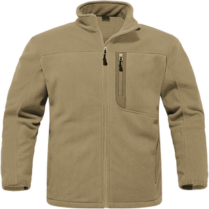 Veste polaire unisexe d'hiver avec fermeture éclair, col montant et logo frontal - Service OEM thermique pour l'extérieur - Product Image 1