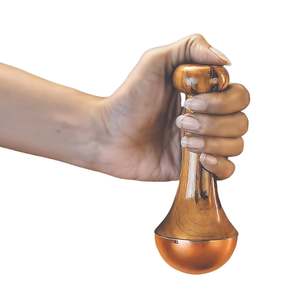 Masajeador de Pies Personal de Madera y Bronce para el Hogar, Varita Ayurvédica Kansa de Doble Cara, Juego de Masajeadores de Pies y Cuerpo, Logotipo Personalizado - Product Image 4