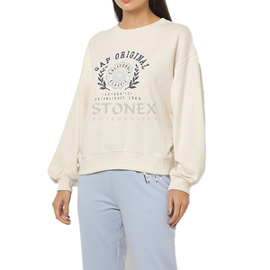 Wholesale Clothing for Women Solid Color Long Sleeve Pullover Sweatshirt Women Cotton Sport Streetwear - Product Image 1