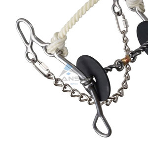 Reinsman josey Go around Barrel Racing bit noseband STAGE D การรวมกัน7.5 "แก้มสแตนเลส5.5" ปาก dogbone ทองแดง - Product Image 6