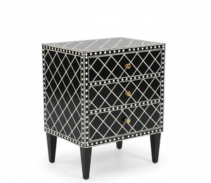 Modern Luxury Bone Inlay Durable Fantasy Style Nightstand <b>Table</b> Handmade Wooden Living Room Furniture Decor Cheapest Price - Product Image 1
