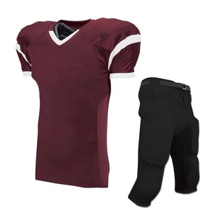 Wholesale Best Quality American Football Uniform Custom Logo Sublimated Breathable Quick Dry Plus Size Team Sportswear Set - Product Image 4