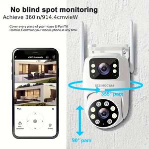 Cámara de Seguridad Inalámbrica de Doble Lente SZSINOCAM, con Giro e Inclinación, Visión Nocturna, Detección de Movimiento y Llamadas Bidireccionales para Uso en el Hogar y la Oficina - Product Image 3