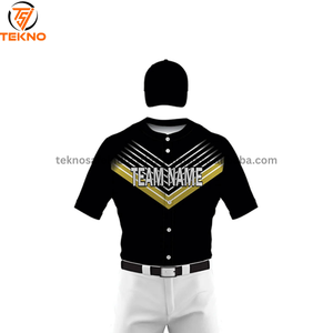 เสื้อเบสบอลทำเองผ้าโพลีเอสเตอร์เสื้อทีมชุดเบสบอลตรายี่ห้อส่วนตัว - Product Image 3