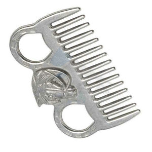 Vente en gros de peignes à cari pour chevaux avec logo personnalisé équipement de toilettage professionnel en aluminium pour des soins de cheval efficaces, le nettoyage et l'excrétion - Product Image 4