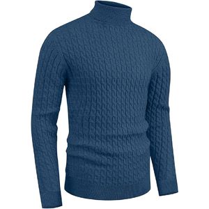 Suéteres de invierno personalizados para hombre, ajustados, antiarrugas, cuello redondo, colores lisos, suéter de poliéster - Product Image 5
