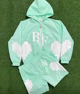 Color Block Custom Logo <b>Zip</b> <b>up</b> Jacket Windproof Joggers Suits Set Nylon Waterproof Jacket Sweat Pant <b>Mens</b> Windbreaker Tracksuit - Product Image 6