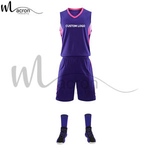 เครื่องแบบบาสเก็ตบอลของผู้ชายเสื้อและกางเกงขาสั้นเครื่องแบบบาสเก็ตบอลดีไซน์ล่าสุด - Product Image 1