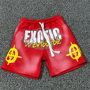 Sunfaded OEM Logo personnalisé Design Summer Casual Shorts 5 pouces de haut Street Screen Printed Solid Quick Dry Cotton Blank Shorts - Product Image 5