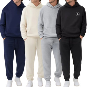 Custom Logo Winter Hooded <b>Pullover</b> <b>Men</b> Tracksuit 100% Cotton Breathable Lightweight High Quality Wholesale - Product Image 1