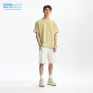 Camiseta Transpirable STREETLAB COOLMAX para Hombre, Manga Corta, Corte Holgado, Secado Rápido, Deportiva, para Actividades al Aire Libre, 150G, Tejido de Punto, Cuello Redondo - Product Image 1