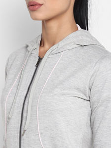 Tendance femmes hiver ensemble de survêtements survêtements OEM femmes logo personnalisé pantalons de survêtement et sweat à capuche avec fermeture éclair ensemble de survêtements chandails - Product Image 5