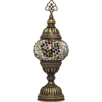 Lampe de bureau LED VAYA DECOR en bronze turc ottoman, mosaïque artisanale européenne, pour vitrail, multicolore, pour chambre à coucher
