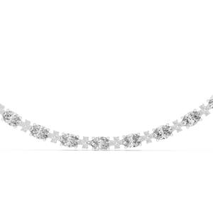 IGI Certified 925 <b>Silver</b> Women's Luxury <b>Tennis</b> <b>Necklace</b> Oval Shape Prong Lab Grown CVD HPHT Diamond Weddings Gifts Engagement - Product Image 4
