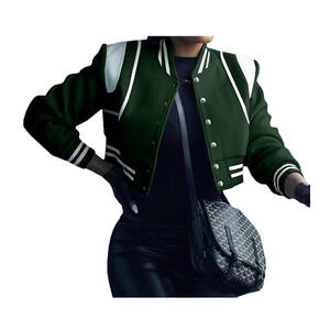 Custom Made High Quality Design Own Lettermen Varsity Jacket Men Women, Wholesale Breathable <b>Top</b> Premium <b>Woolen</b> Varsity Jacket - Product Image 4