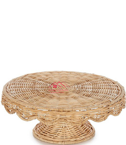 Rattan <b>Wood</b> Cake Stand <b>Decoration</b> Handwoven <b>Cheap</b> Price Wicker Rustic Cake Stand Wholesale Rate - Product Image 5