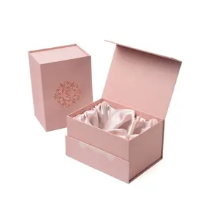 Customize Perfume Bottle Box Rigid Cardboard Gift Boxes With Magnetic Lid Flat Packing Folding Box