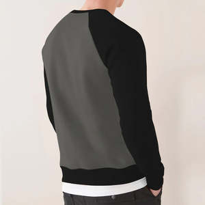 100% tela de lana de algodón logotipo personalizado estampado Regular Fit Color bloque personalizado cuello redondo ropa de Hombre Sudaderas de invierno - Product Image 3