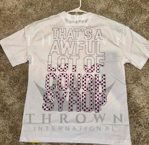 T-shirts pour hommes 2025, version haute qualité 1:1, avec impression de lettres et motif 'awful lot of cough syrup', T-shirt de créateur de mode, T-shirts imprimés tendance - Product Image 6