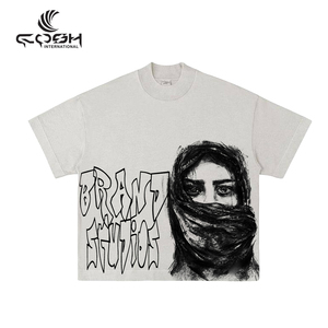 เสื้อยืดพิมพ์ลายพิมพ์สกรีน DTF DTG เสื้อยืดอเนกประสงค์สำหรับผู้ชายผ้ากำมะหยี่ปักลายกรดซักได้ - Product Image 3