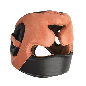 Custom Logo Head Guard Boxing Guard for Fighting Training Genuine Leather Head Guard - Product Image 1