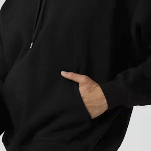 Sweat à capuche en coton épais personnalisé pour hommes avec impression bouffante à épaules tombantes Style Streetwear Pull-over d'hiver Sweat-shirt avec logo - Product Image 3