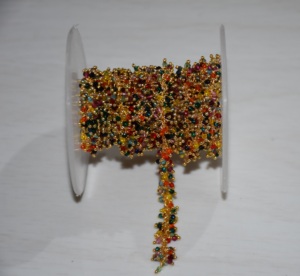 Chaîne de chapelet de perles Hydro de quartz multiples enveloppées de fil plaqué or de qualité supérieure, chaîne de perles de chapelet épais pour la recherche de bijoux - Product Image 1
