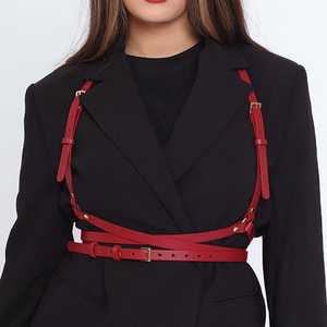 Arnés de cintura con un cinturón largo Arnés de mujer de cuero genuino Transformador Cinturón superior Cintura - Product Image 2