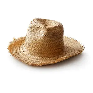 หมวกคาวบอยแบบยั่งยืนธรรมชาติ,หมวกฟางสำหรับผู้ชายจากเวียดนาม - Product Image 1